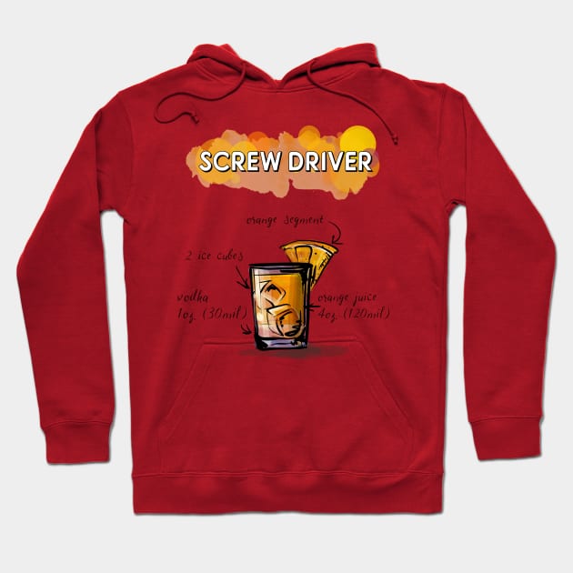 SCREWDRIVER COCKTAIL Hoodie by xposedbydesign